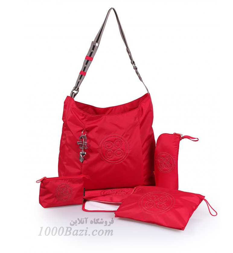 ساک لوازم نوزاد کلاسیک اوکی داگ Okiedog کیف لوازم بچه  سیسمونی رنگ قرمز