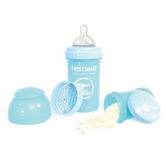 شیشه شیر ضدنفخ نوزادی 180 میل تویست شیک Twistshake