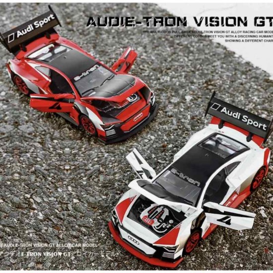 اسباب بازی ماشین فلزی آئودی موزیکال مدل AUDI E Tron Vision GT