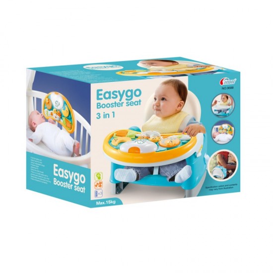 صندلی غذا پرتابل کودک آبی 3 در 1 Easygo