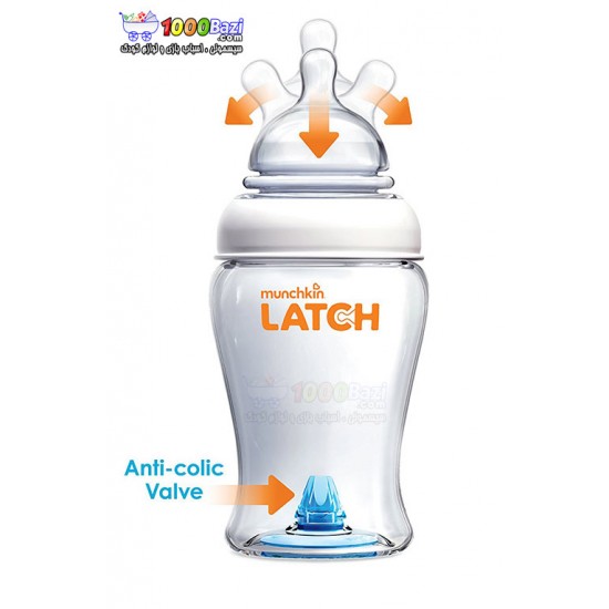 شیشه شیر ضد کولیک 240 میل نوزاد Munchkin Latch