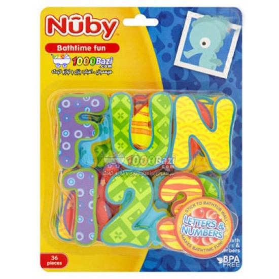 حروف و اعداد چسبانکی مخصوص حمام کودک Nuby