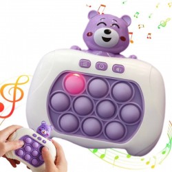 اسباب بازی پاپیت گیم طرح خرس بنفش چراغدار موزیکال Popit Game