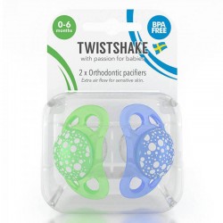 پستانک 0 تا 6 ماه سبز و آبی تویست شیک Twistshake