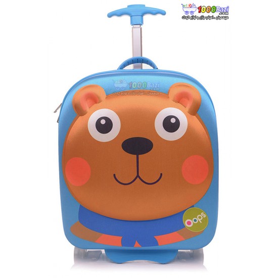 کیف چمدانی چرخدار طرح خرس oops