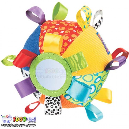 اسباب بازی توپ پارچه ای جغجغه دار و آینه دار Playgro