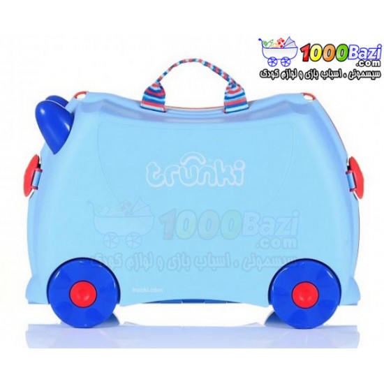 چمدان و اسباب بازی چرخدار کودک طرح آبی کمرنگ Trunki