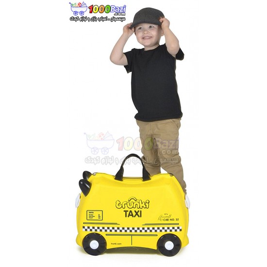 چمدان و اسباب بازی چرخدار طرح تاکسی Trunki