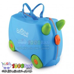 چمدان و اسباب بازی چرخدار کودک آبی Trunki